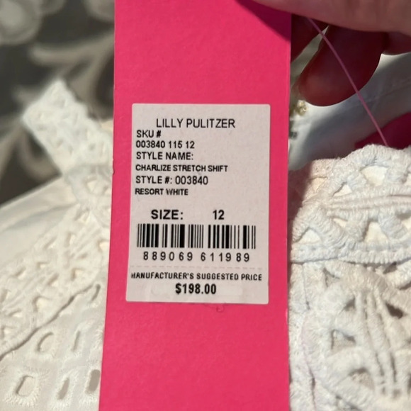 Lily Pulitzer shift dress NWT. Style name is charlize stretch shift.  White - Picture 7 of 7
